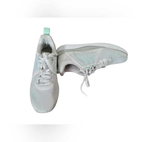 PUMA‎ Women's Pacer Net Cage Soft Foam Sneakers ~ White & Mint Sz. 10 - Picture 8 of 12